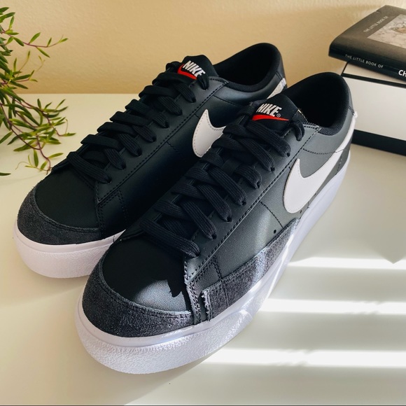 New Nike Blazer low platform black sneakers shoes - Picture 6 of 10